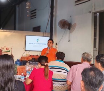 ក្រុមហ៊ុន BMFE បានចូលរួមជាមួយកសិករនៅទីក្រុងណាំកាតទៀន ខេត្តដុងណៃ